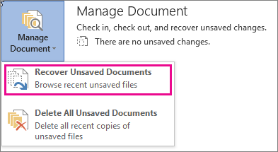 recover unsaved documents in word for mac